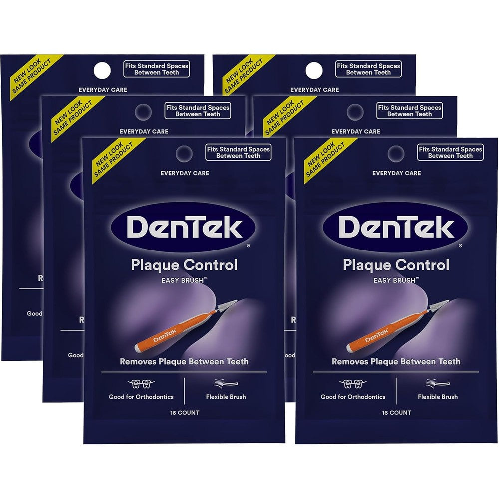 DenTek Easy Brush Standard Interdental Cleaners front view pack of six