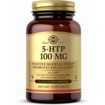 Solgar 5-HTP 100mg 90 Vegetable Capsules front bottle view