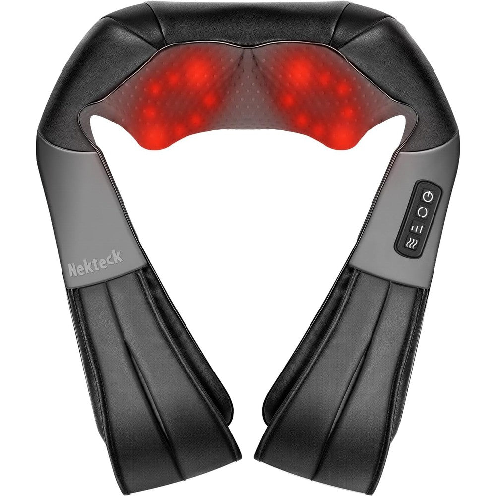 Nekteck Shiatsu Neck Massager front view for deep tissue pain relief