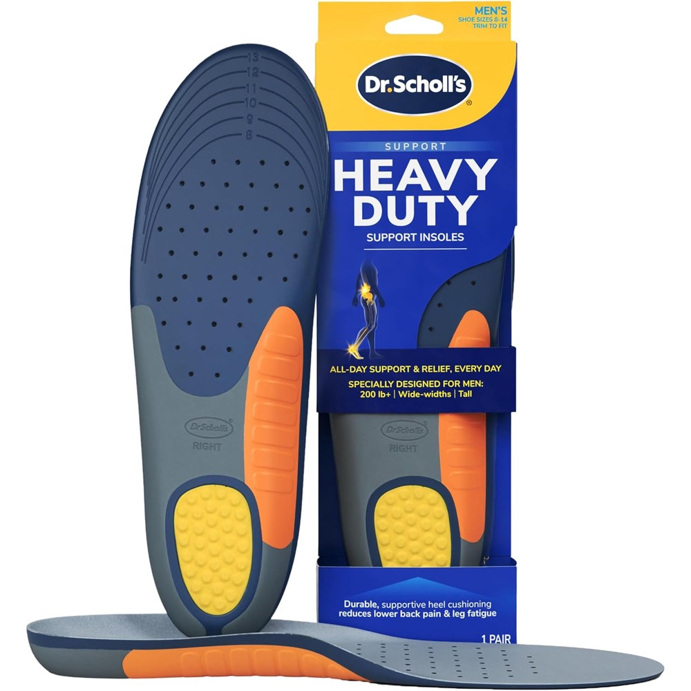 Dr. Scholl's heavy duty support orthotics front view packaging