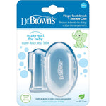 Dr. Brown's Silicone Finger Toothbrush white infant oral care brush.