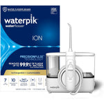 Waterpik ION Professional Cordless Water Flosser in white front view for oral hygiene.