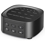 Sleepbox sleep white noise sound machine front view showing speaker grille and tactile buttons