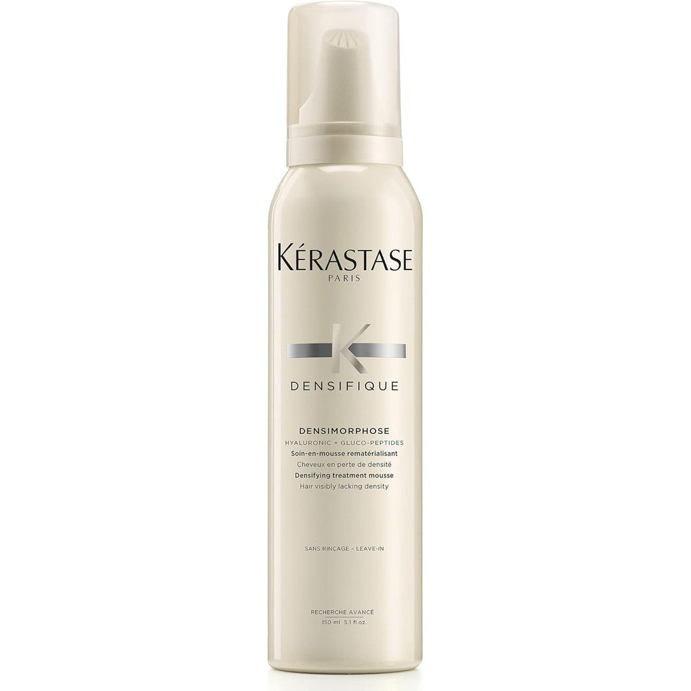 Kérastase Densifique Densimorphose Leave In Thickening Mousse front view canister for thinning hair volume