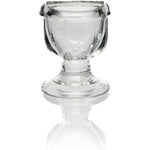 Paavani Ayurveda Glass Eye Wash Cup front view for eye cleansing ritual.