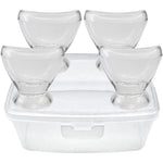 Boyizupha Transparent Glass Eye Wash Cup front view of four glass cups