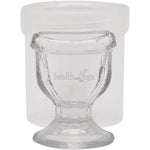 SoulGenie HealthAndYoga ChillEyes transparent glass eye wash cup front view for eye hygiene.