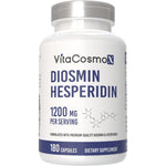 VitaCosmoX Diosmin Hesperidin 1200 Milligrams Complex front view bottle for vascular health support