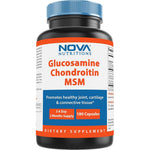 Nova Nutritions Triple Strength Glucosamine Chondroitin MSM 180 capsules front view joint support supplement