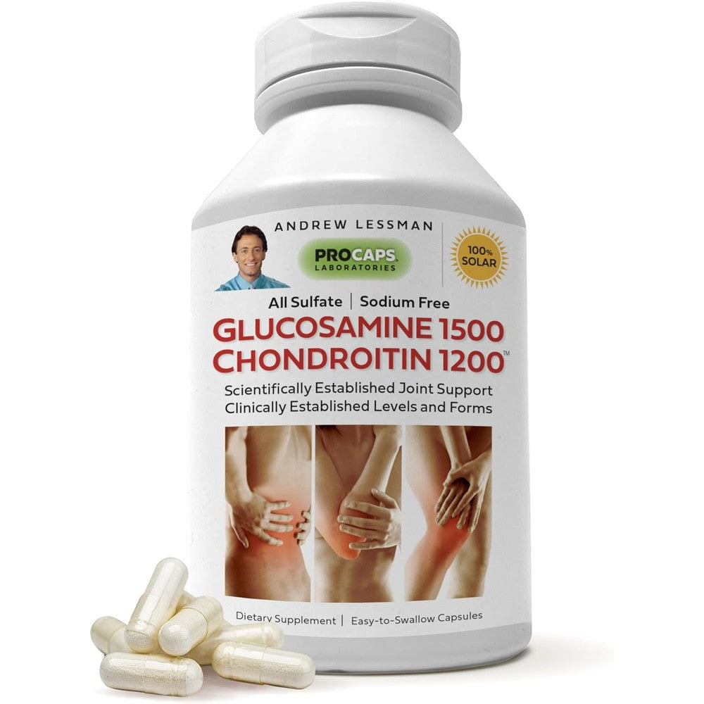 Andrew Lessman Glucosamine 1500 Chondroitin 1200 Joint Support Supplement All Sulfate Sodium Free 150 Capsules