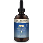 Dr. Mercola USDA Organic Zinc Liquid Drops 115 mL front bottle view for daily immune defense