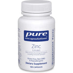 Pure Encapsulations Zinc Citrate 180 capsules bottle front view for premium immune support