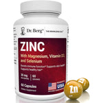 Dr. Berg Zinc 30mg Enhanced front view bottle showing premium immune support capsules