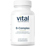 Vital Nutrients Vitamin B Complex 60 capsules front view showing premium methylated energy support bottle label