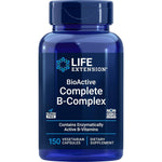 Life Extension BioActive Complete B Complex 150 vegetarian capsules front view for cellular energy support.
