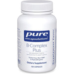 Pure Encapsulations B Complex Plus 120 capsules bottle front view showing the active ingredients label