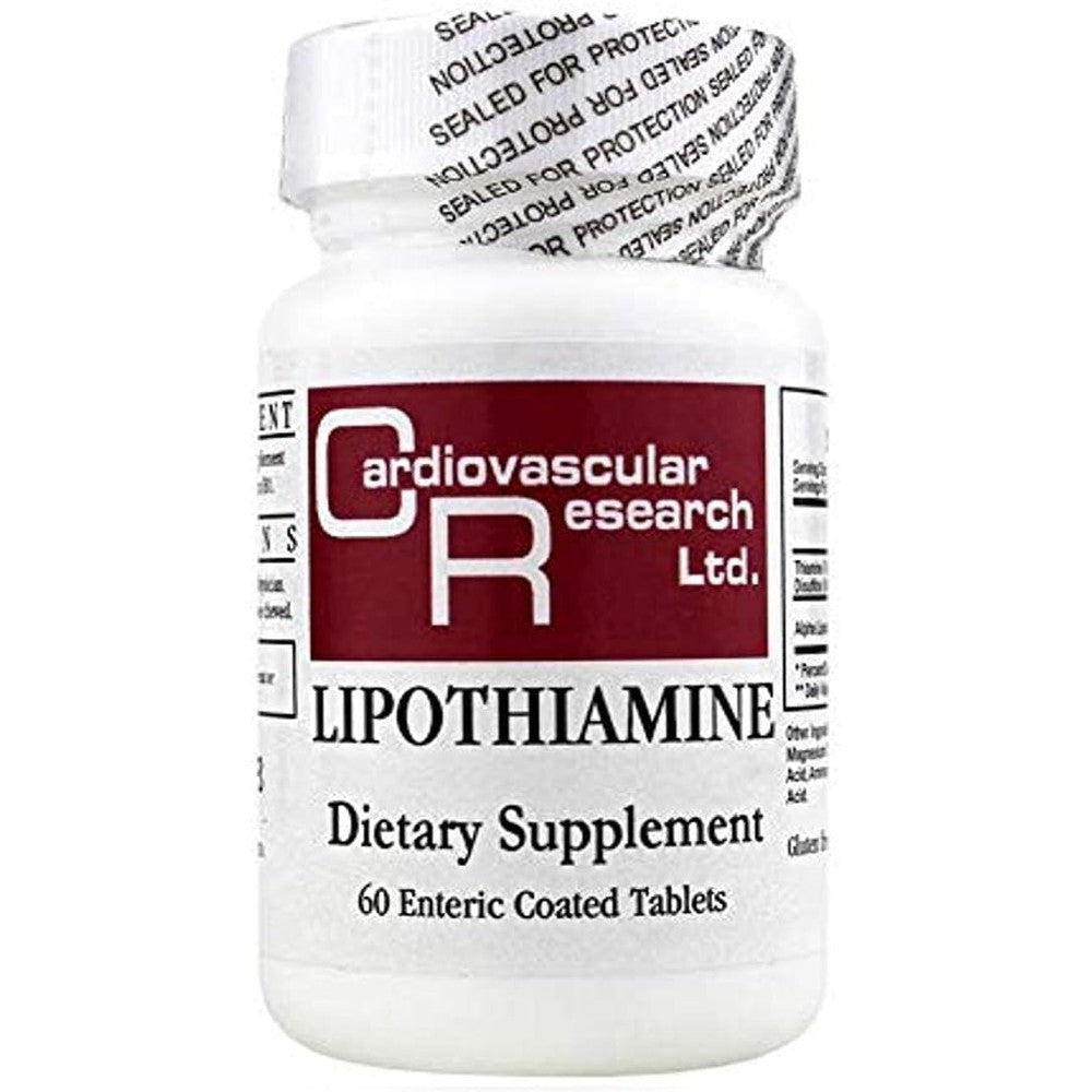 Ecological Formulas Cardiovascular Research Lipothiamine 60 tablets bottle front view authentic USA imported vitamin B1 supplement