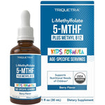 Triquetra Health Kids L-Methylfolate Methyl B12 drops front view bottle