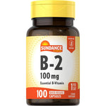 Sundance Vitamin B2 100mg supplement bottle front view