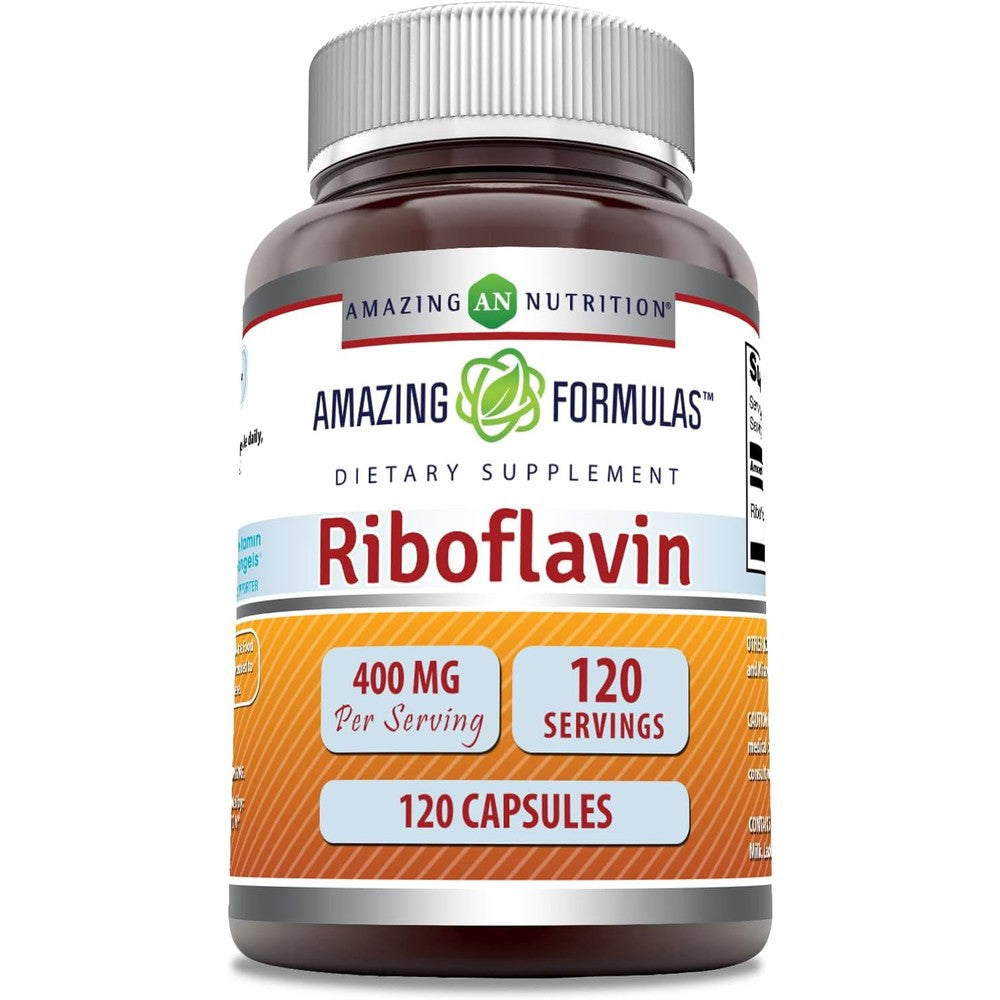 Amazing Nutrition Amazing Formulas Riboflavin 400mg 120 capsules front bottle view
