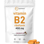 Micro Ingredients Vitamin B2 400 Milligrams bottle front view authentic health supplement India