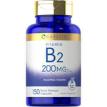 Carlyle Vitamin B2 200mg 150 capsules front bottle view