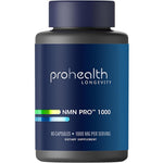 ProHealth Longevity NMN Pro 1000mg 60 capsules front view bottle showing blue label for cellular energy support