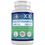 Genex Formulas Nicotinamide 500mg 100 capsules front view bottle showing premium vitamin b3 supplement