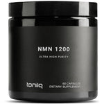 Toniiq NMN Supplement twelve hundred milligram sixty capsules front view black bottle