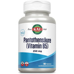 Kal Pantothenic Acid Vitamin B5 250mg bottle front view