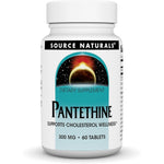 Source Naturals Pantethine 300mg bottle front view for cardiovascular support