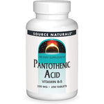 Source Naturals Pantothenic Acid 250 mg front bottle view