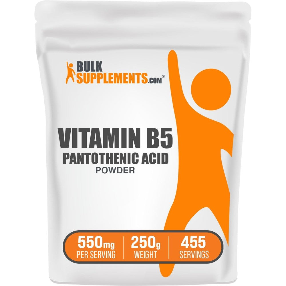 BulkSupplements Vitamin B5 powder 250g front view for energy metabolism