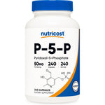 Nutricost P5P Vitamin B6 50mg front bottle view for energy metabolism