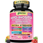 Parrox Inositol Complex 90 vegan capsules front view bottle showing pink label