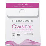 Theralogix Ovasitol 7 Day Starter Kit front view showing 14 packets of premium inositol powder for women's hormonal health.