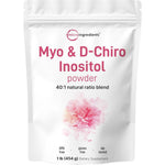 Micro Ingredients Myo Inositol and D Chiro Inositol Powder front view packaging for hormonal balance supplement