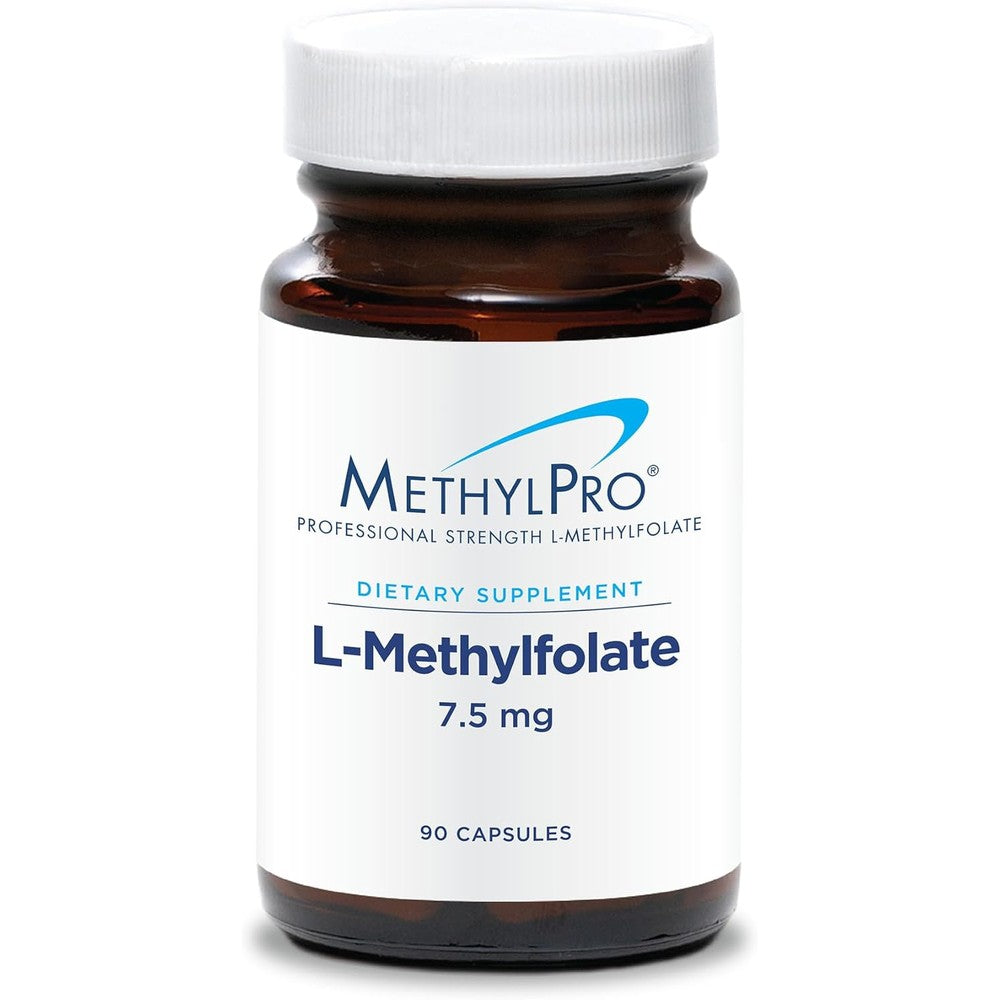 MethylPro L-Methylfolate 7.5mg 90 capsules front view bottle