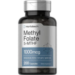 Horbaach Methyl Folate 1000mcg 200 capsules front bottle view active B9 supplement India