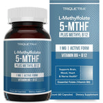 Triquetra Health L-Methylfolate 1000 mcg bottle front view showing active 5-MTHF dietary supplement