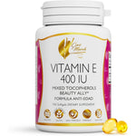 Coco March NMD Natural Vitamin E 400 IU front view bottle for antioxidant support.