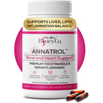 Healthy Bones Company Annatrol Bone and Heart Wellness 60 capsules front view bottle showing premium packaging.