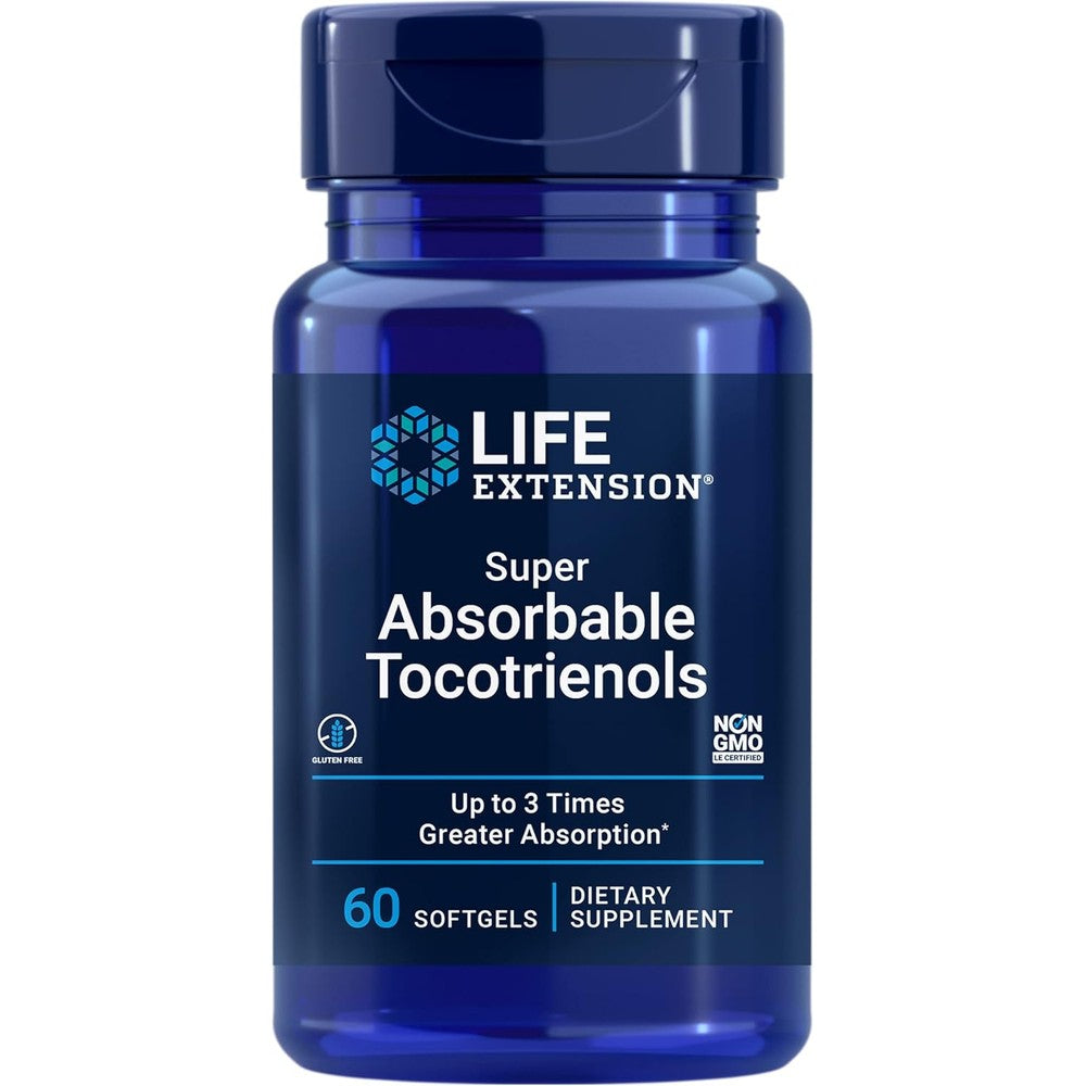Life Extension Super Absorbable Tocotrienols 60 softgels bottle front view