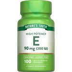 Nature's Truth Vitamin E 200 IU 100 softgels bottle front view highlighting antioxidant support