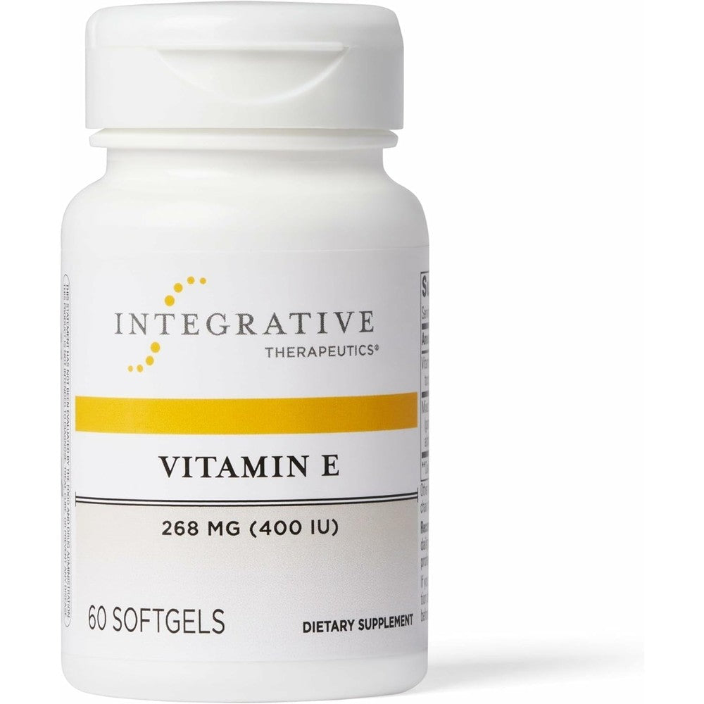 Integrative Therapeutics Vitamin E 60 Softgels front bottle view