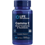Life Extension Gamma E Mixed Tocopherols and Tocotrienols 60 softgels front bottle view