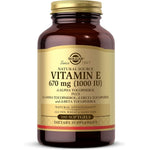 Solgar Vitamin E 1000 IU 100 softgels front view bottle for immune support