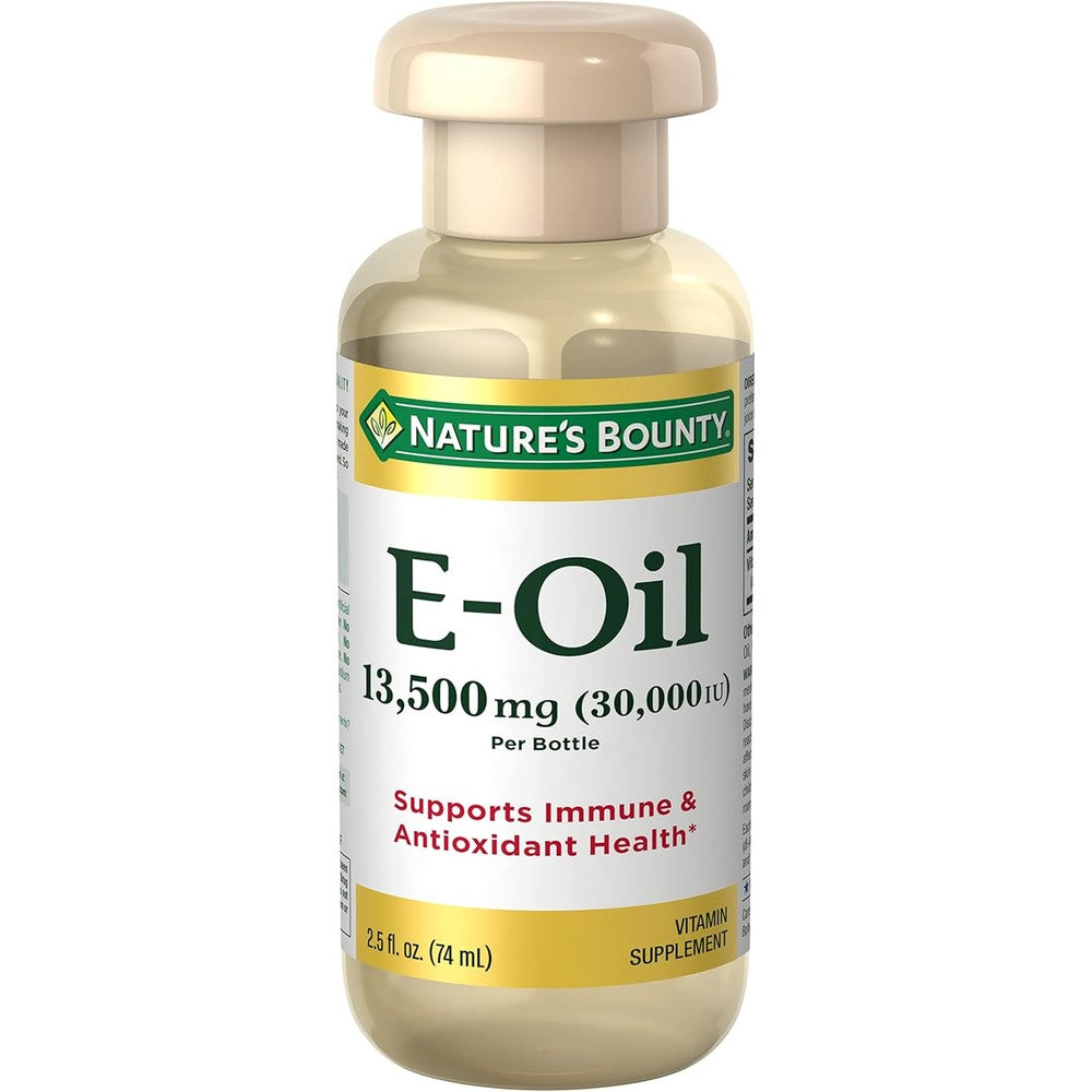 Nature's Bounty Vitamin E Oil 30000 IU liquid supplement bottle front view