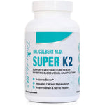 Divine Health Dr Colbert Super Vitamin K2 MK7 front view of 120 capsules bottle for authentic bone health support.