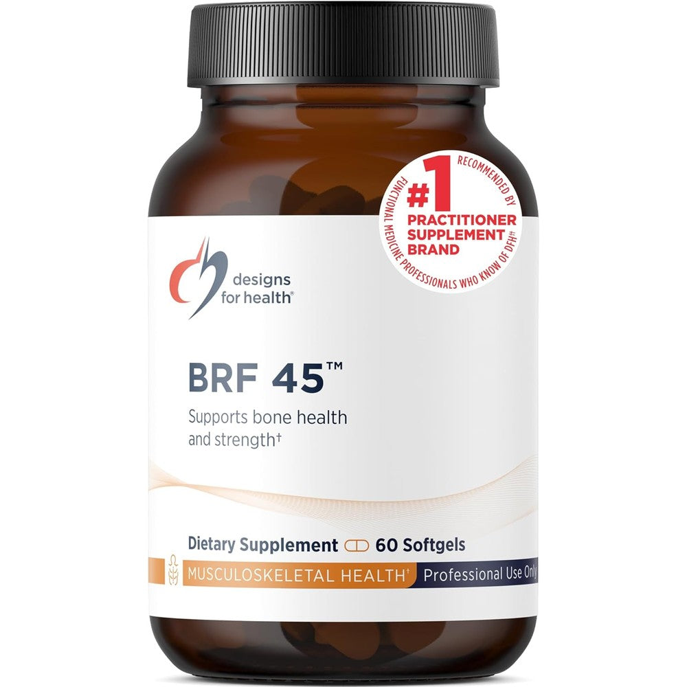Designs for Health BRF 45 bottle front view bone strength supplement